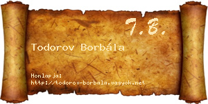Todorov Borbála névjegykártya
