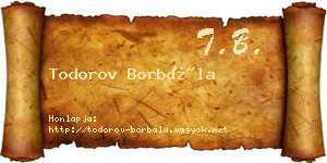 Todorov Borbála névjegykártya